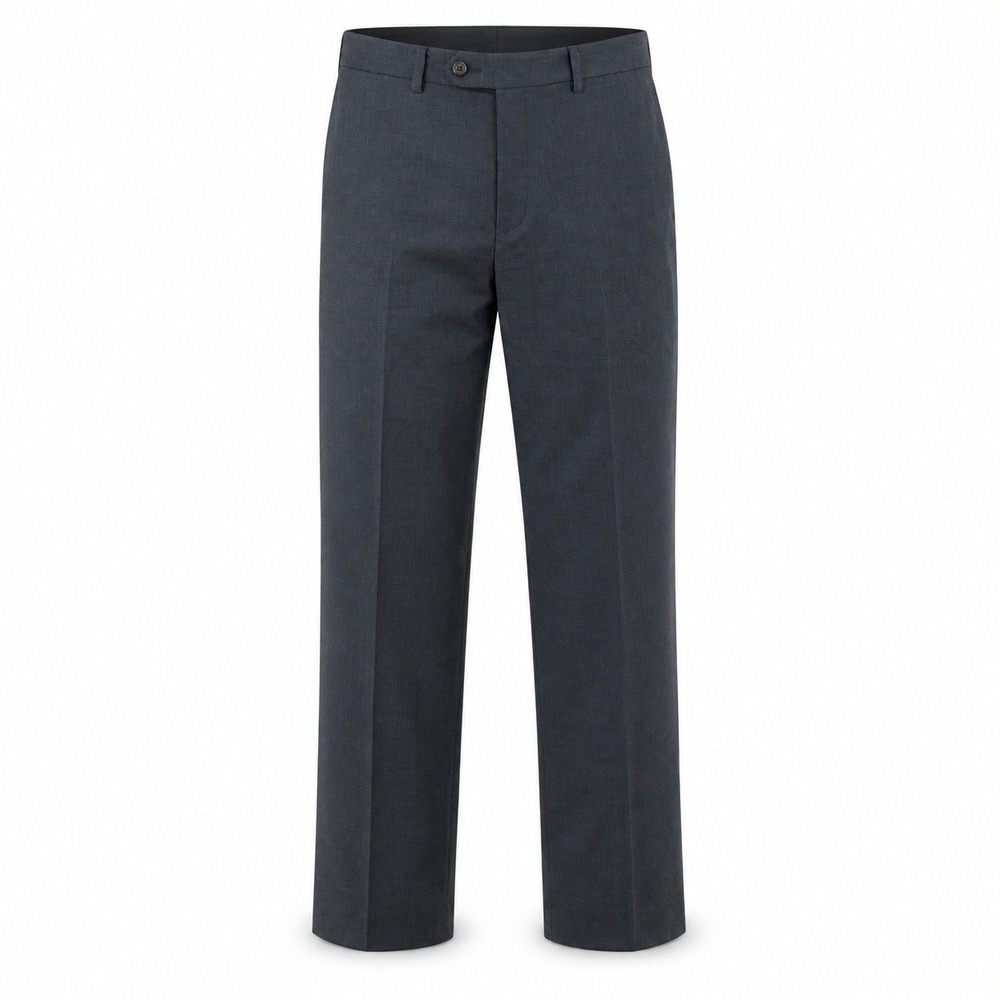 Ralph Lauren Dress Pants Men 32x30 Charcoal Grey Micro-Check Flat Front Straight